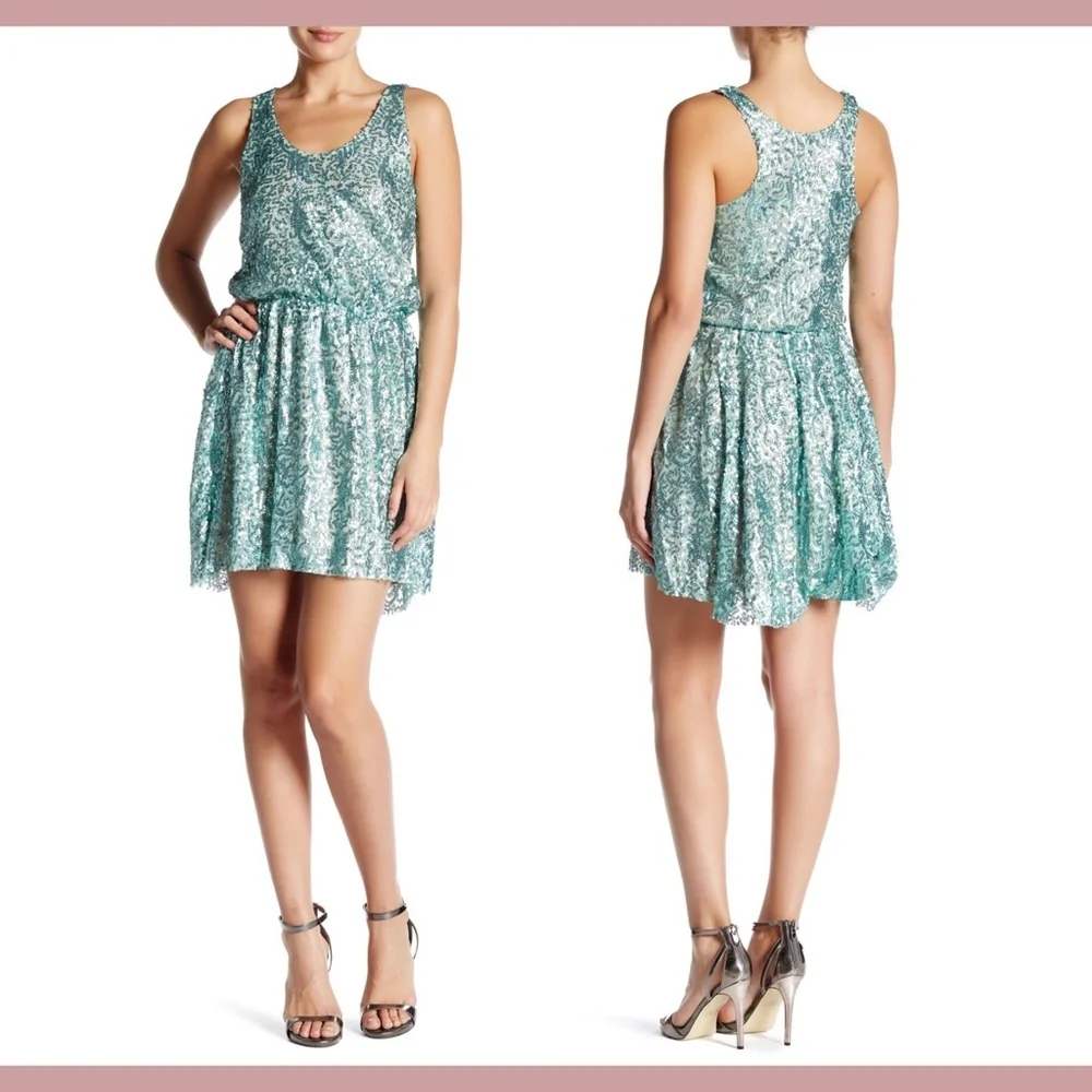 NEW! $220 Dress the Population Maryann Sleeveless Sequin Dress [SZ‎ Medium ]